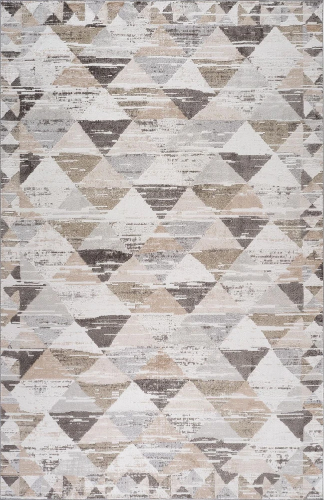 Rug Branch Cadence Abstract Indoor Area Rug, Beige Brown, Modern - Living Room, Bedroom, Dining Room, and Kitchen<br>