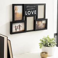 hometrends Expressions 5 Opening Black Collage Picture Frame, Holds 5 - 4 x 6 photos