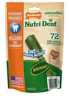 Nylabone Naturellas Nutri Dent Mini Complete Dental Dog Treats, 72 count