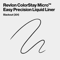 Revlon ColorStay Micro Easy Precision Liquid Eyeliner, 24hr Coverage, 1.7 mL