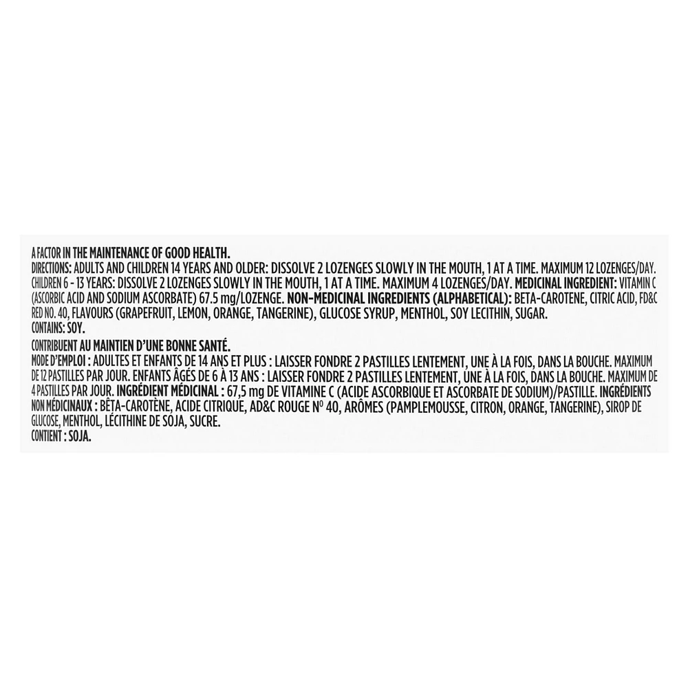 HALLS, Vitamine C, agrumes assortis, pastilles avec supplément 30 pastilles