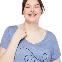 T-shirt avec encolure en V George Plus pour femmes Tailles 1X-4X