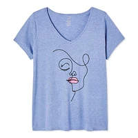 T-shirt avec encolure en V George Plus pour femmes Tailles 1X-4X