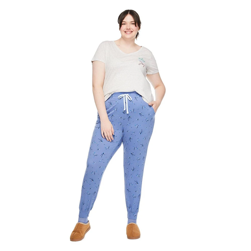 George Women's Plus Peached Jersey Jogger, Sizes 1X-3X