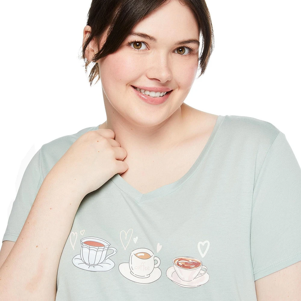 George Women's Plus V-Neckline Tee, Sizes 1X-3X