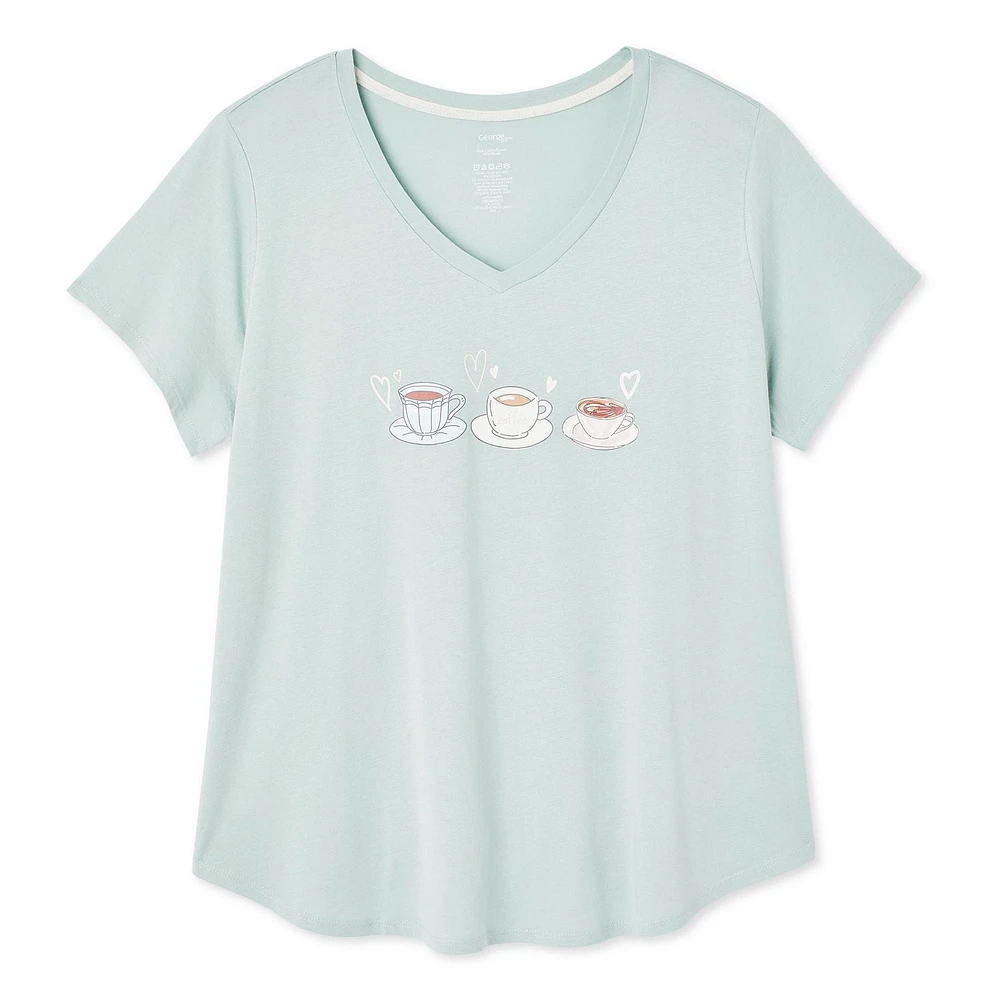 George Women's Plus V-Neckline Tee, Sizes 1X-3X