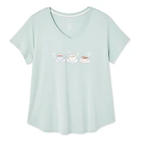 George Women's Plus V-Neckline Tee, Sizes 1X-3X