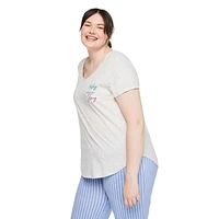T-shirt avec encolure en V George Plus pour femmes Tailles 1X–3 X