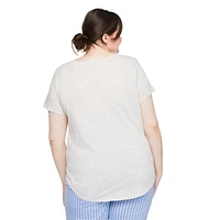 T-shirt avec encolure en V George Plus pour femmes Tailles 1X–3 X