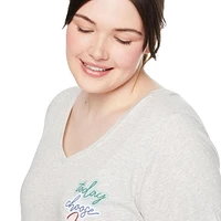 T-shirt avec encolure en V George Plus pour femmes Tailles 1X–3 X
