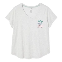 T-shirt avec encolure en V George Plus pour femmes Tailles 1X–3 X