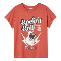 The Pink Closet Women's Plus Rock N' Roll Tee