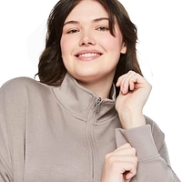 Chandail avec demi-fermeture éclair George Plus pour femmes Tailles 1X-4X