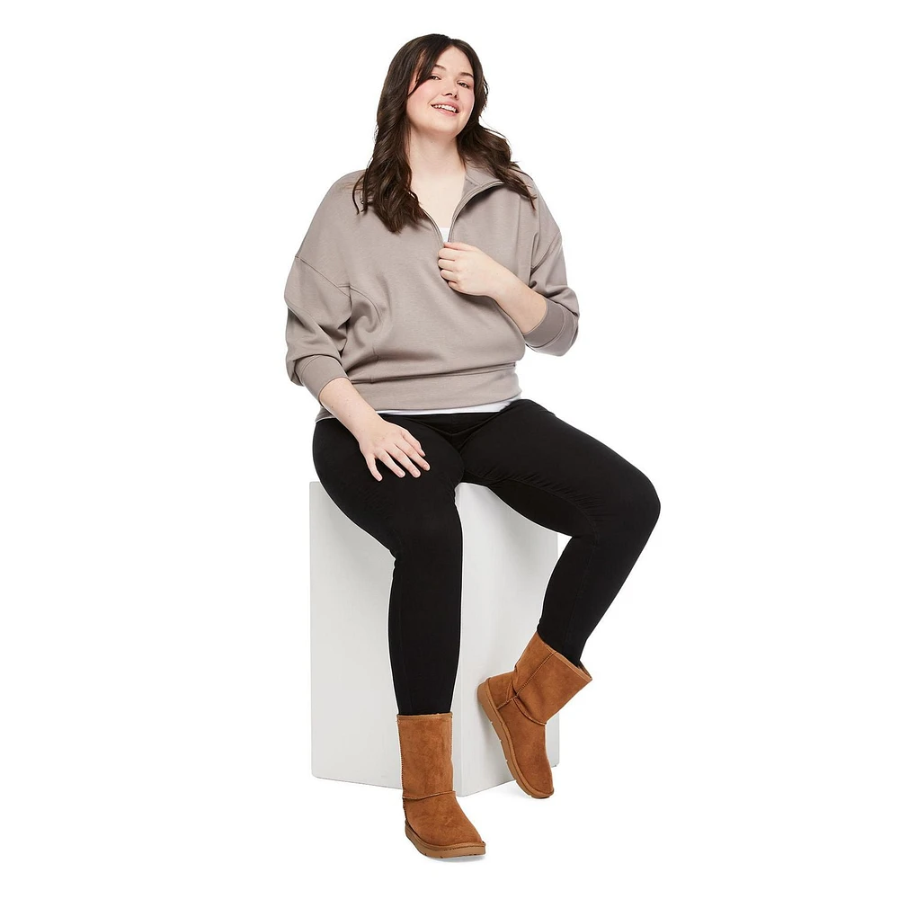 Chandail avec demi-fermeture éclair George Plus pour femmes Tailles 1X-4X