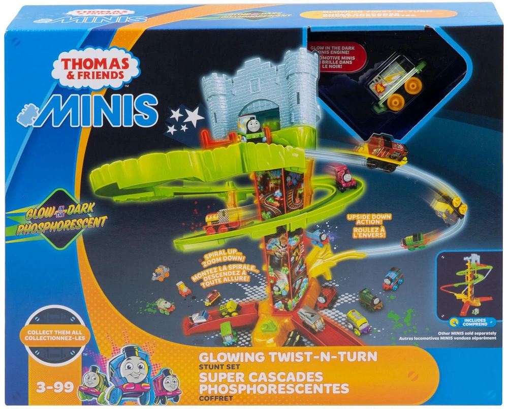 Fisher-Price Thomas & Friends Minis Glow in the Dark Twist-n-Turn Stunt Set