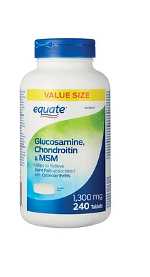 Equate Glucosamine, Chondroitin & Msm 1300mg, 240 Tablets
