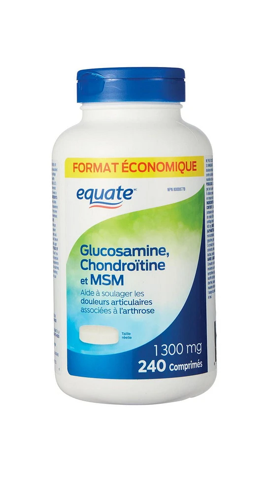 Equate Glucosamine, Chondroitin & Msm 1300mg, 240 Tablets