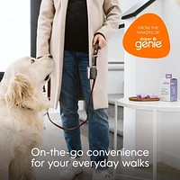 Pet Genie - On the Go Dog Poop bags Dispenser - Includes a roll of 15 lavender–scented bags