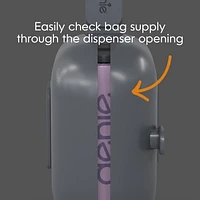 Pet Genie - On the Go Dog Poop bags Dispenser - Includes a roll of 15 lavender–scented bags