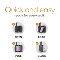 Pet Genie - On the Go Dog Poop bags Dispenser - Includes a roll of 15 lavender–scented bags