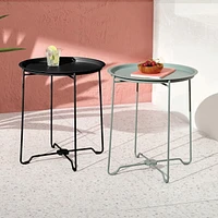 Mainstays Patio Tray Top Side Table, Space-saving design