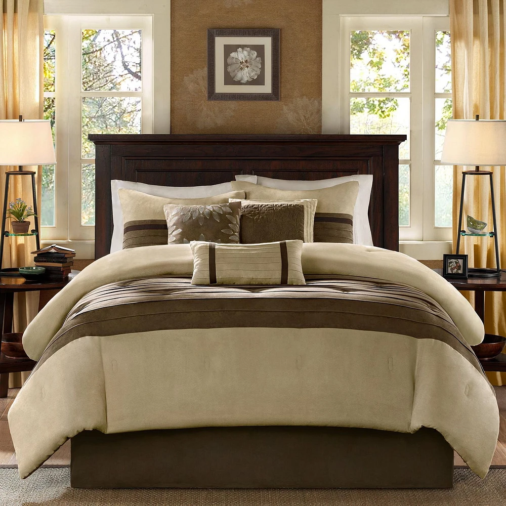 Home Essence Dakota Faux Suede Comforter Set