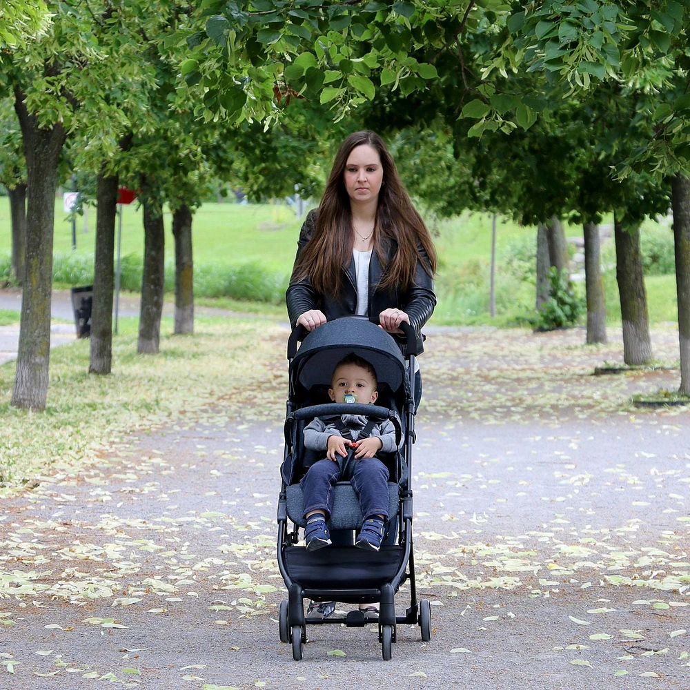 Bily Compact Easy-Fold Stroller - Heathered Grey