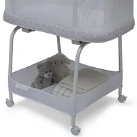 Delta Children Sweet Breeze Bassinet with Airflow Mesh, Alloy