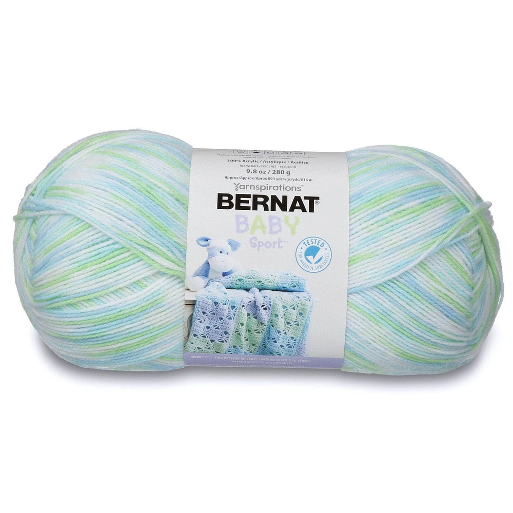 Bernat® Baby Sport™ Ombre Yarn, Acrylic #3 DK, 9.8oz/280g, 893 Yards