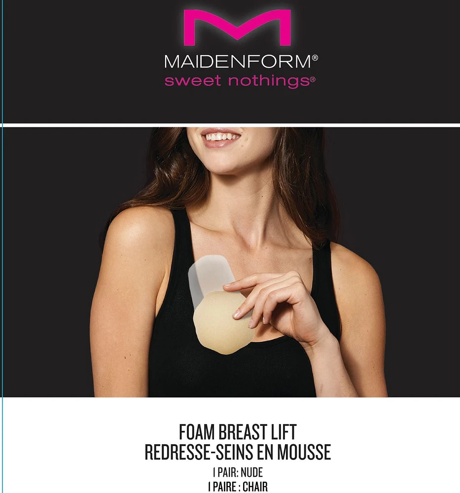Maidenform Sweet Nothings Foam Breast Lift, 1 Pair, Nude