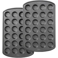 Wilton Perfect Results Premium Non-Stick Bakeware 24-Cup Mini Muffin Pan, Multipack of 2