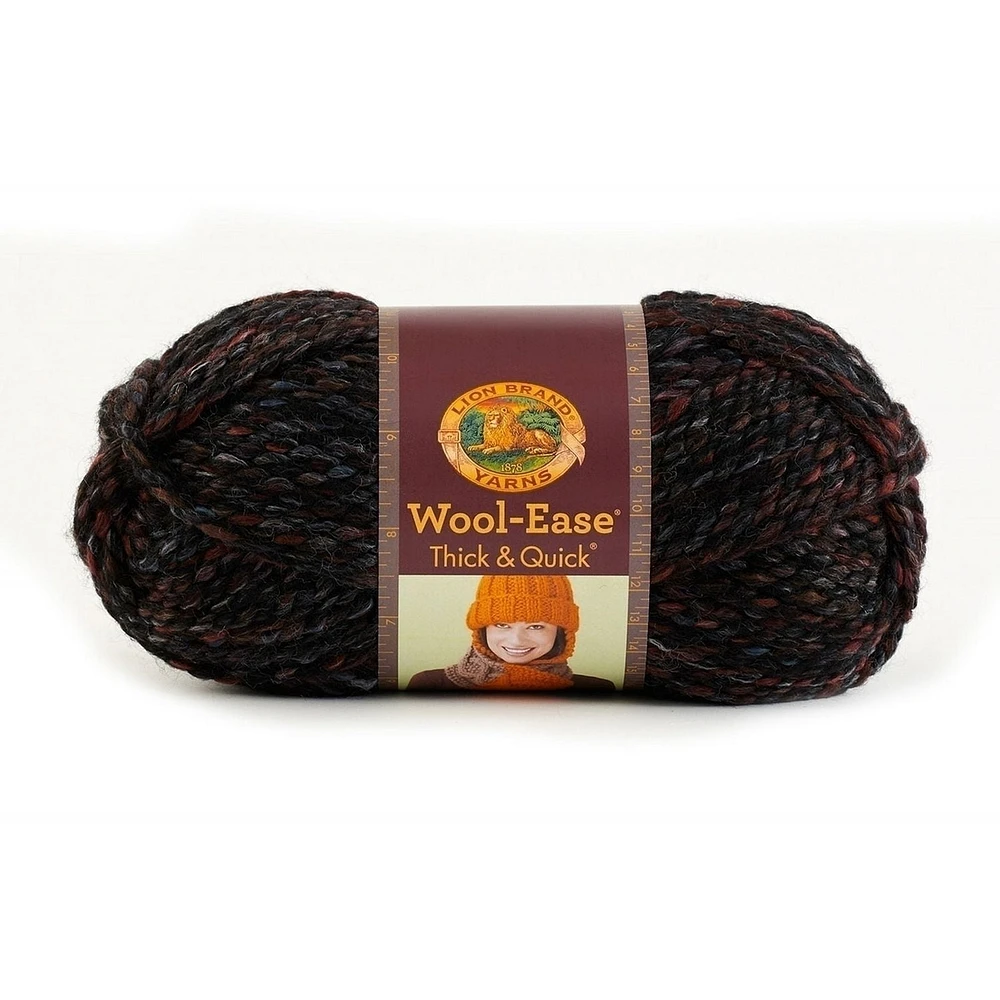 Lion Brand Yarn Wool Ease Thick & Quick Blackstone 640-506 Classic Bulky Yarn