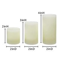 Mainstays Unscented LED Mini Wax Pillar Candles, Pack of 3