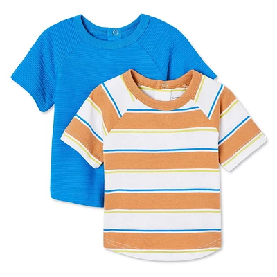 George Baby Boys' Raglan Tee 2-Pack, Sizes 0-24 months