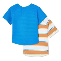 George Baby Boys' Raglan Tee 2-Pack, Sizes 0-24 months