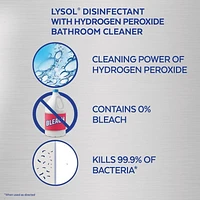 Lysol Bathroom Cleaner Spray, Power and Free Trigger, Cool Spring Breeze, Hydrogen Peroxide, 650 mL