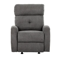 Josephine 38 in. Dark Grey Manual Rocker Recliner