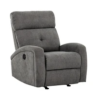 Josephine 38 in. Dark Grey Manual Rocker Recliner