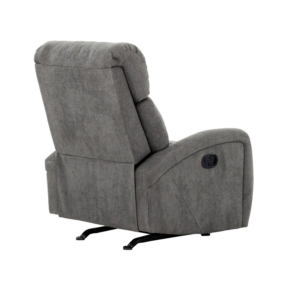 Josephine 38 in. Dark Grey Manual Rocker Recliner