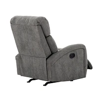 Josephine 38 in. Dark Grey Manual Rocker Recliner