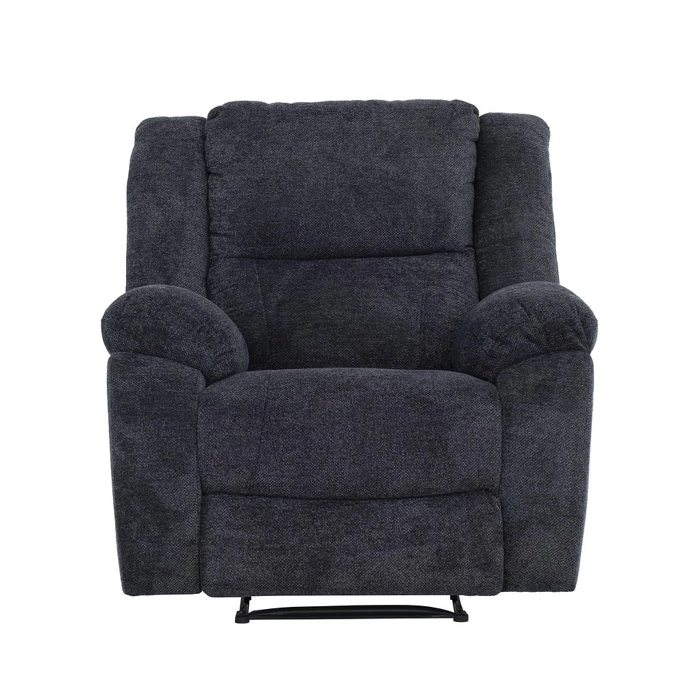 Arthur 40 in. Manual Rocker Recliner in Midnight Fabric