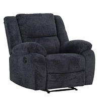 Arthur 40 in. Manual Rocker Recliner in Midnight Fabric