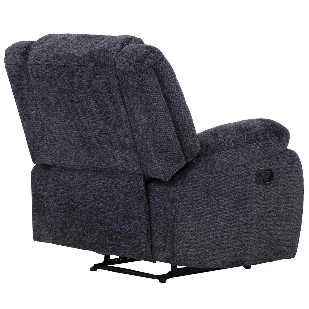 Arthur 40 in. Manual Rocker Recliner in Midnight Fabric