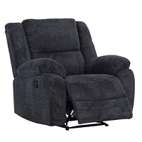 Arthur 40 in. Manual Rocker Recliner in Midnight Fabric