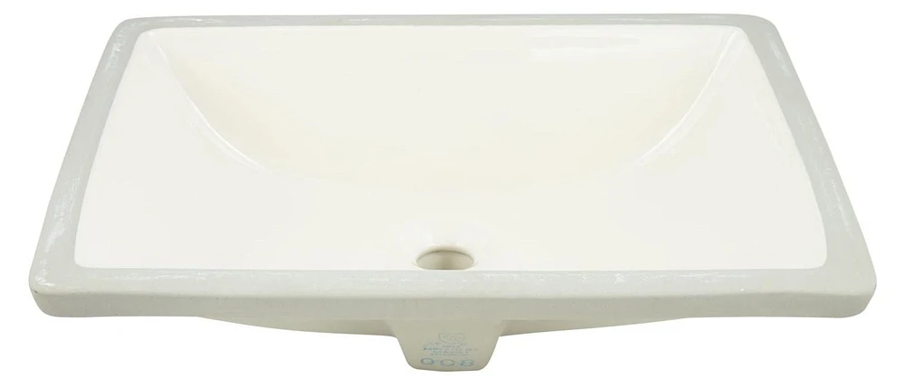 American Imaginations 20.75-in. W CSA Rectangle Bathroom Undermount Sink Set In Biscuit