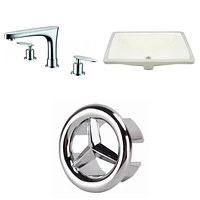 American Imaginations 20.75-in. W CSA Rectangle Bathroom Undermount Sink Set In Biscuit