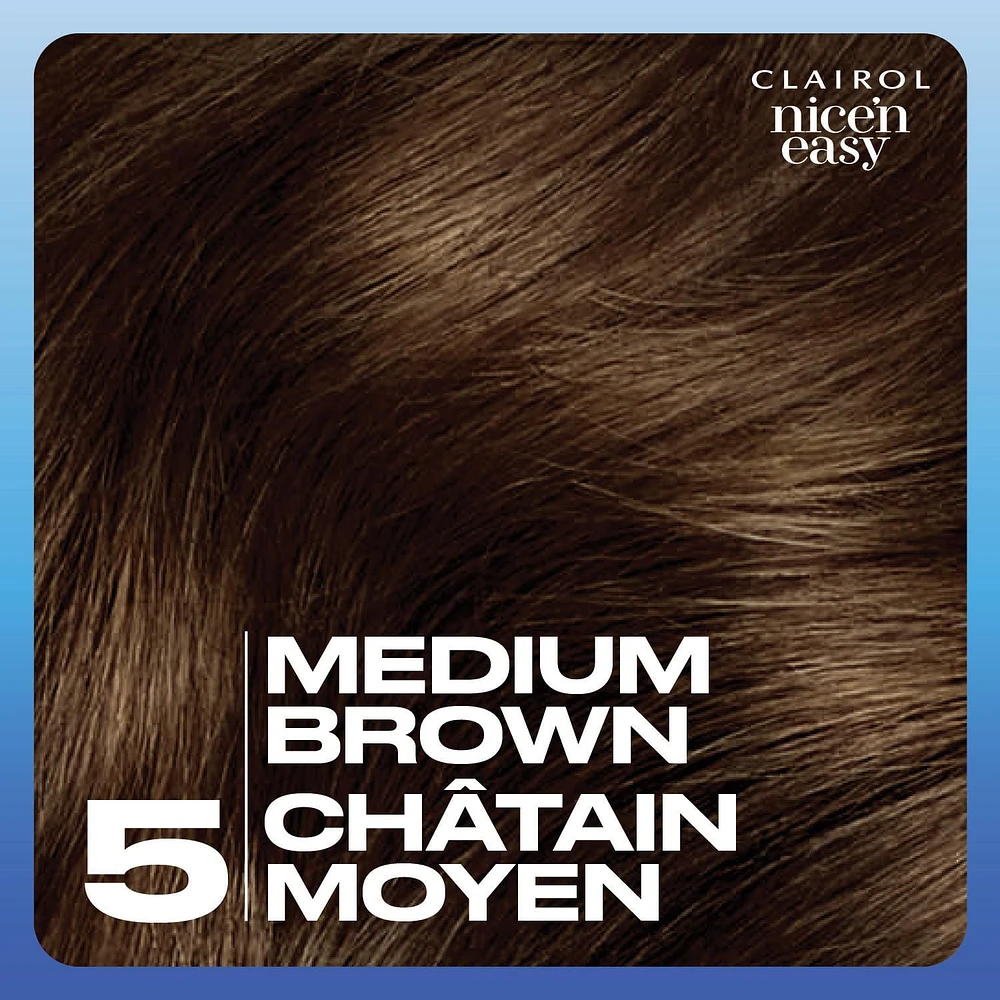 Coloration permanente Clairol Nice'n Easy Couverture Des Cheveux Gris À 100