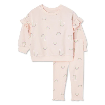 Ensemble 2 pièces avec chandail George pour bébés filles Tailles 0-24 mois