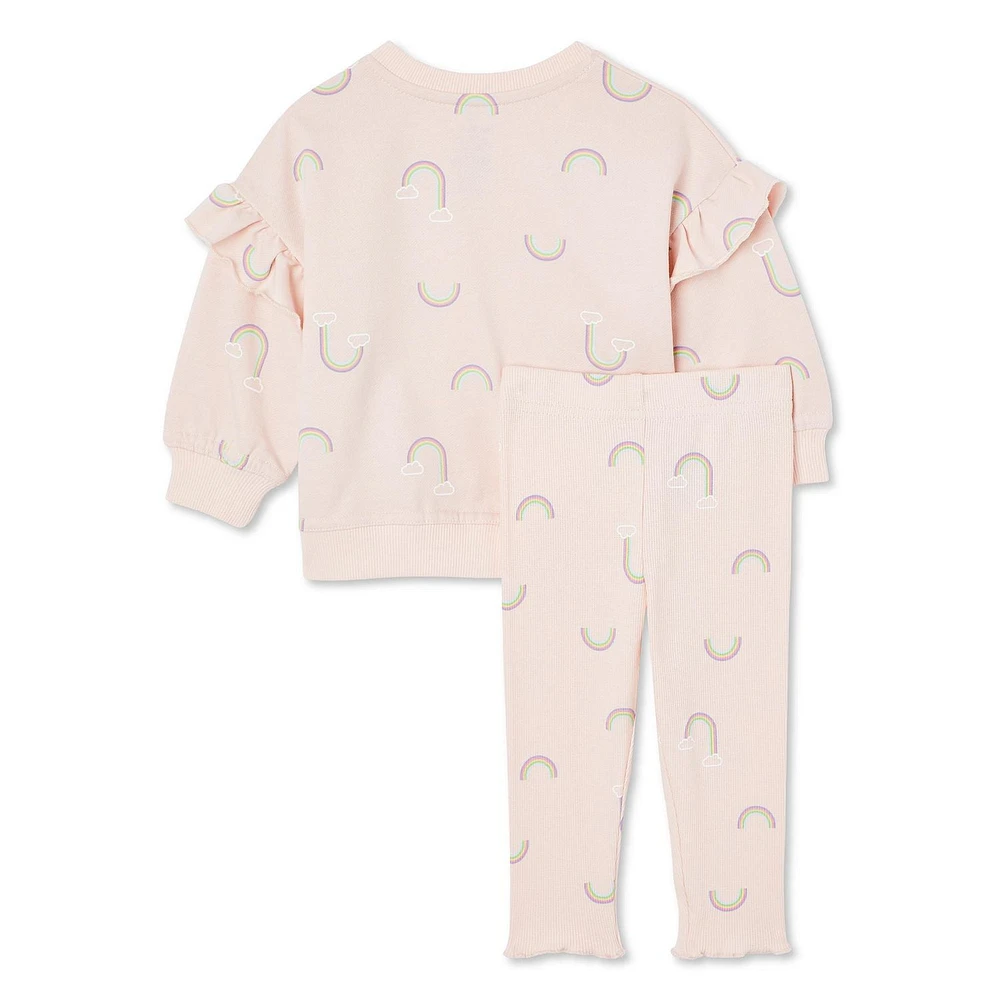 Ensemble 2 pièces avec chandail George pour bébés filles Tailles 0-24 mois