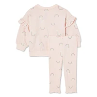 Ensemble 2 pièces avec chandail George pour bébés filles Tailles 0-24 mois